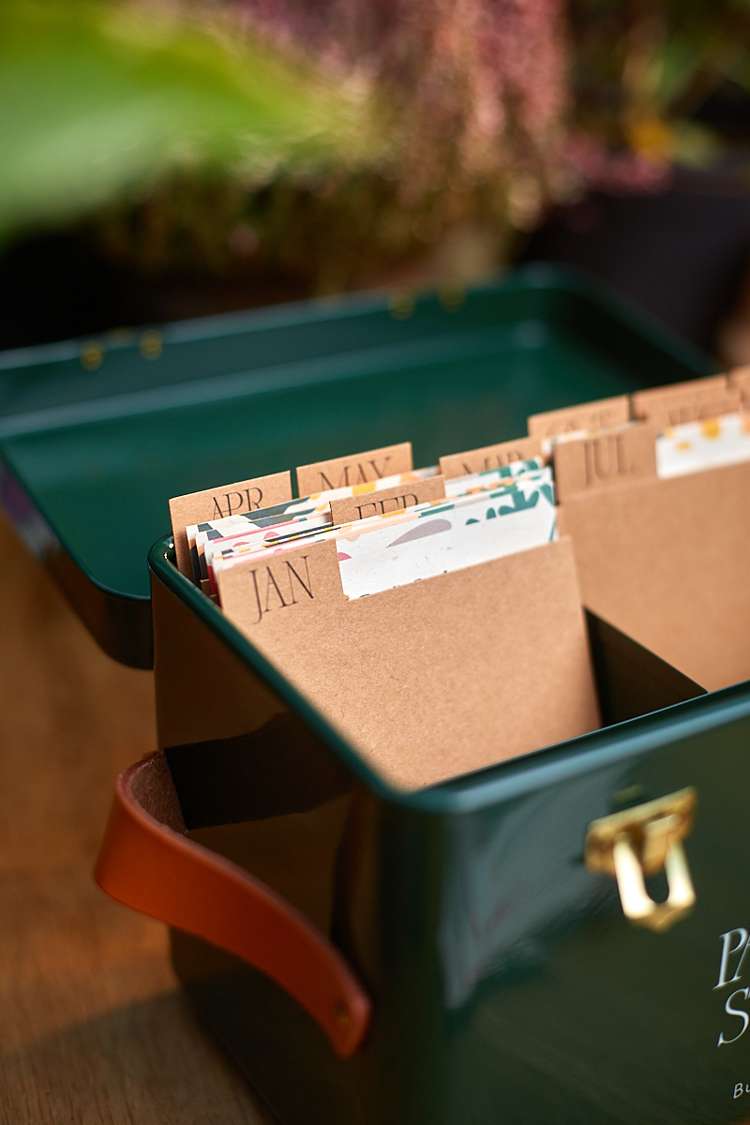 Burgon & Ball Låda för fröpåsar, grön